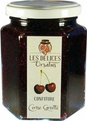 Pot de confiture de cerise griotte