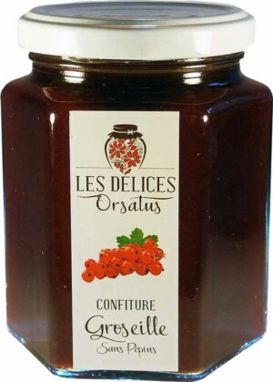 Pot de confiture de groseille sans pepins