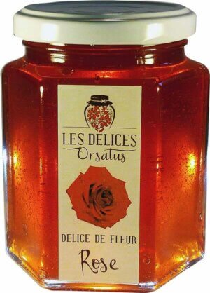 Pot de confiture de petale de rose