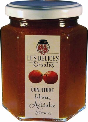 Pot de confiture de prune acidulee des hautes alpes